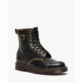 Dr Martens Férfi Capper Vintage Smooth Bőr Bakancs Fekete